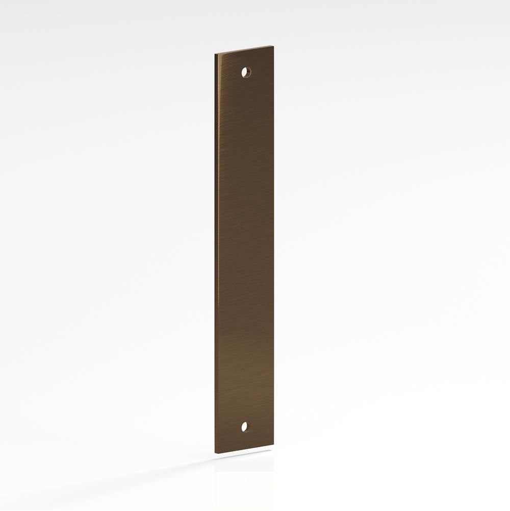 Colonial Bronze - 1'' diameter custom length Rectangular Backplate for use with 8-32 screws hand finished in Light Statuary Bronze - Light Statuary Bronze