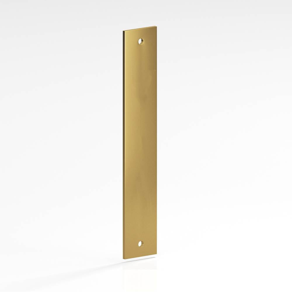 Colonial Bronze - 1'' diameter custom length Rectangular Backplate for use with 8-32 screws hand finished in Satin Brass - Satin Brass