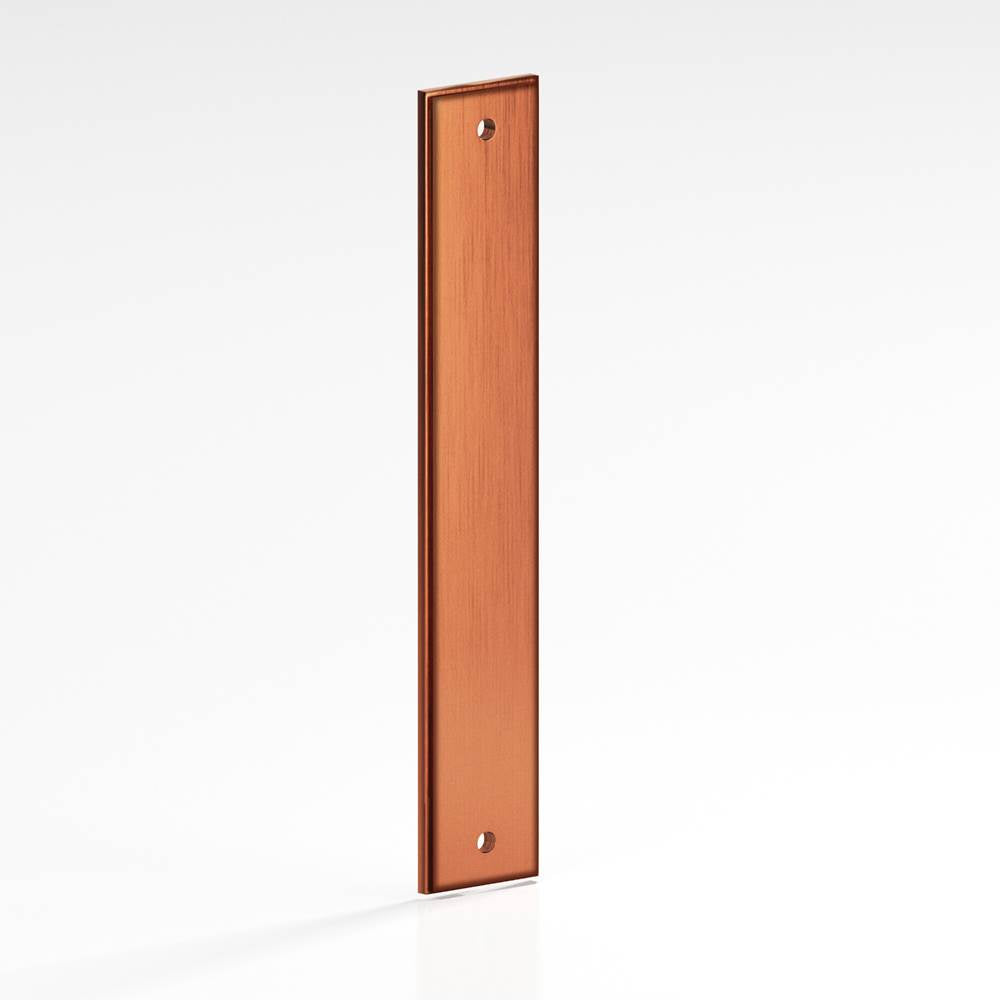 Colonial Bronze - 1.5'' diameter custom length Rectangular, stepped Backplate for use with 1/4-20 screws hand finished in Antique Copper - Antique Copper