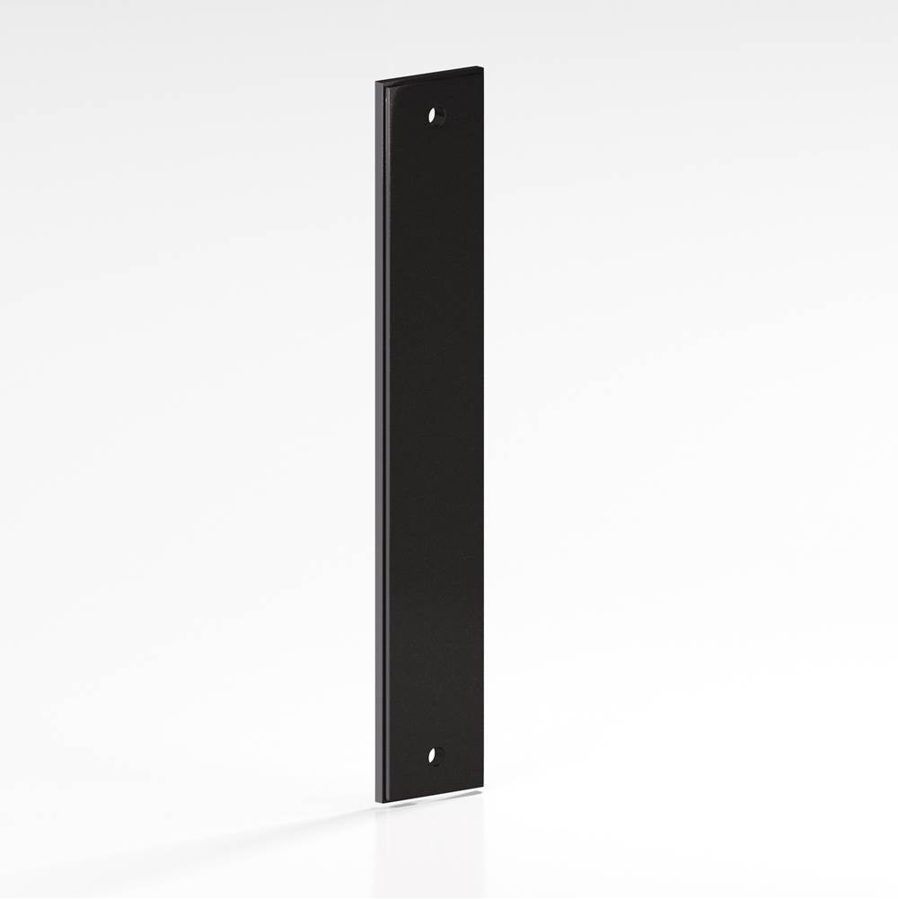 Colonial Bronze - 1.5'' diameter custom length Rectangular, stepped Backplate for use with 1/4-20 screws hand finished in Satin Black - Satin Black