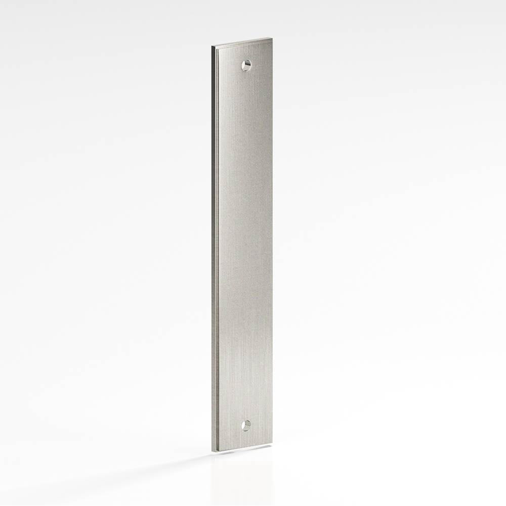 Colonial Bronze - 1.5'' diameter custom length Rectangular, stepped Backplate for use with 1/4-20 screws hand finished in Satin Nickel - Satin Nickel