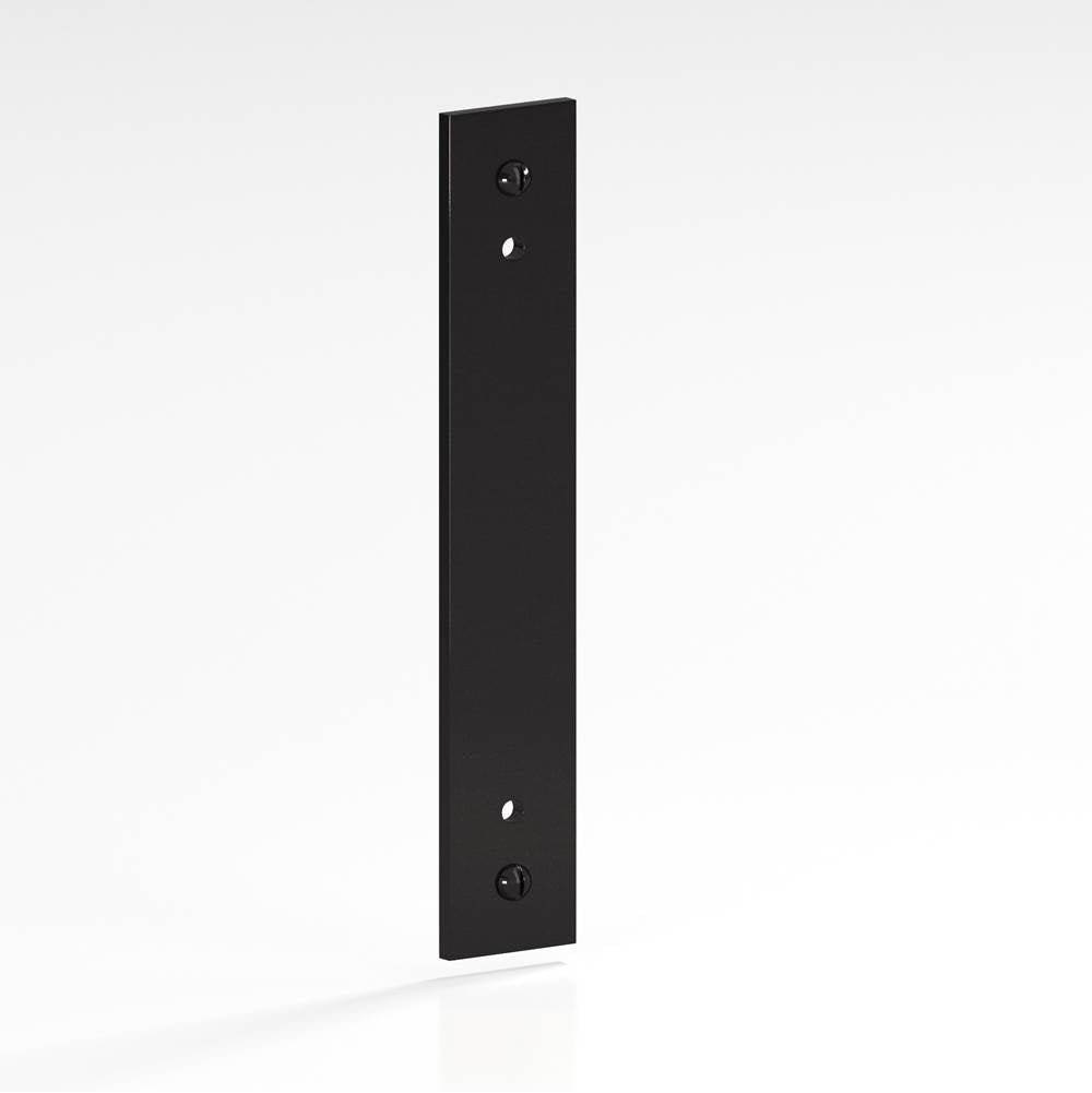 Colonial Bronze - 6'' center-to-center, 8'' overall, 1'' Rectangular Backplate with exposed, finished screws for use with 8-32 screws hand finished in Satin Black - Satin Black