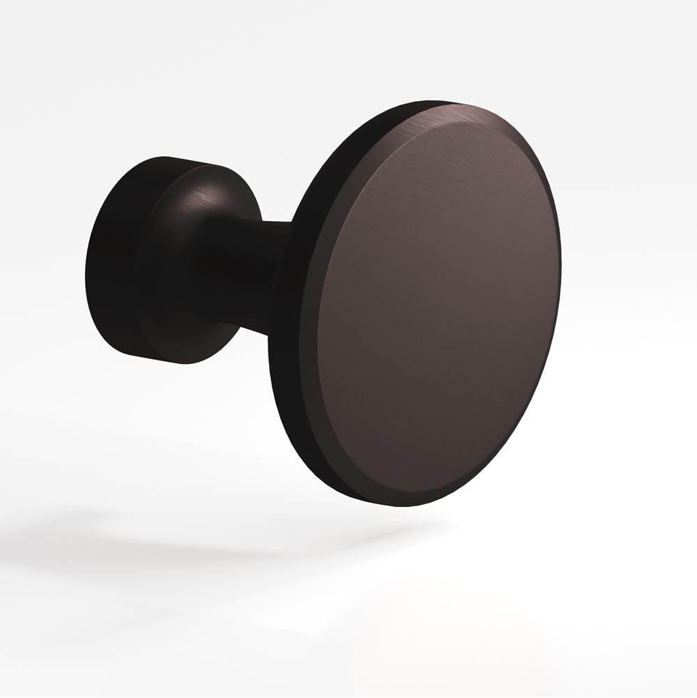 Colonial Bronze - 1.375'' diameter Round Cabinet Knob hand finished in Matte Dark Statuary Bronze - Matte Dark Statuary Bronze