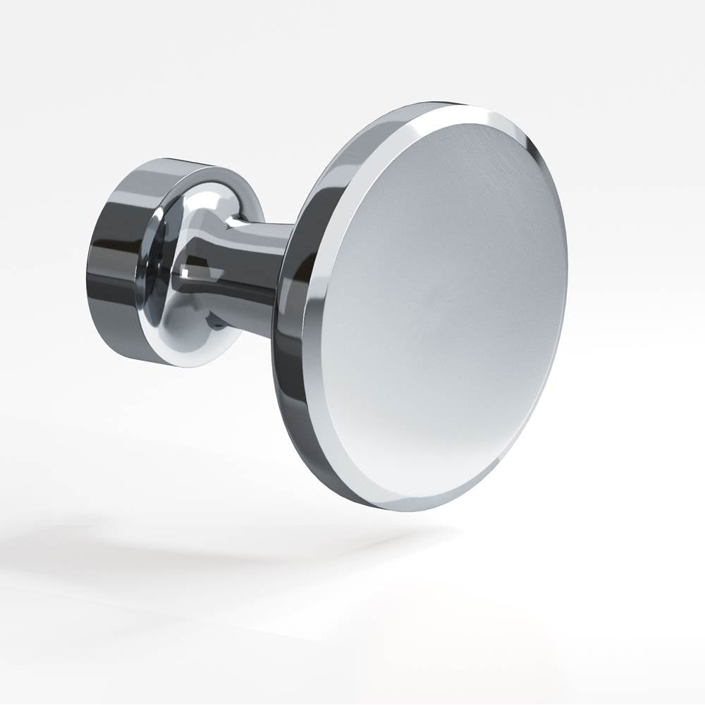 Colonial Bronze - 1.0625'' diameter Round Cabinet Knob hand finished in Polished Chrome - Polished Chrome