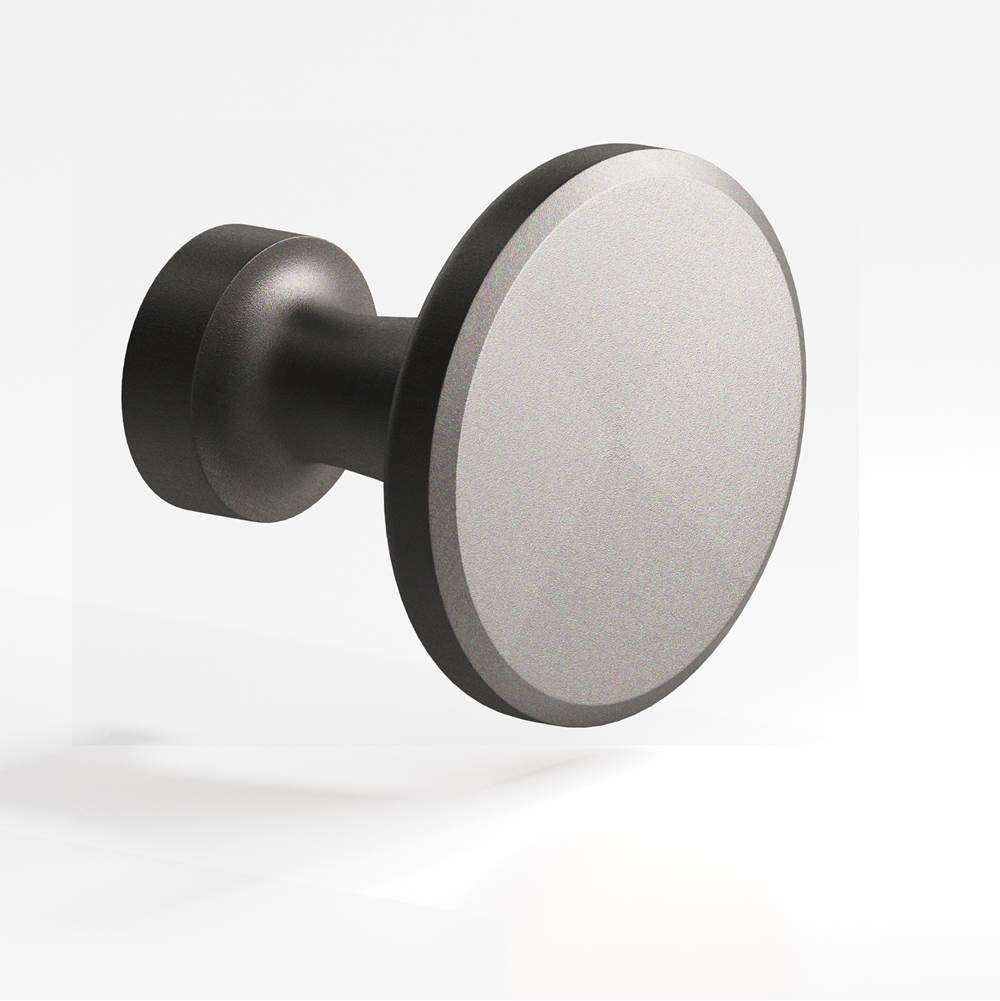 Colonial Bronze - 1.375'' diameter Round Cabinet Knob hand finished in Frost Nickel - Frost Nickel