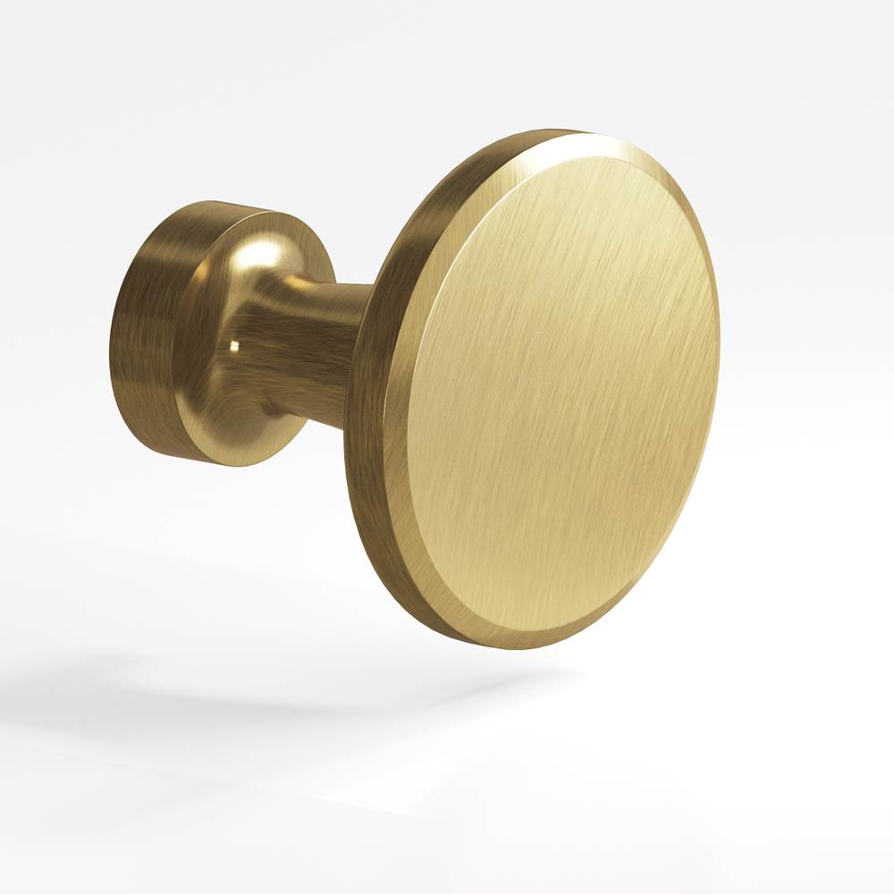 Colonial Bronze - 1.25'' diameter Round Cabinet Knob hand finished in Antique Brass - Antique Brass