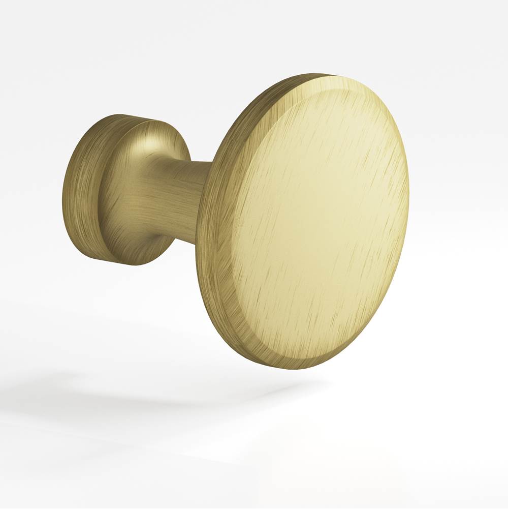 Colonial Bronze - 1.0625'' diameter Round Cabinet Knob hand finished in Matte Antique Satin Brass - Matte Antique Satin Brass