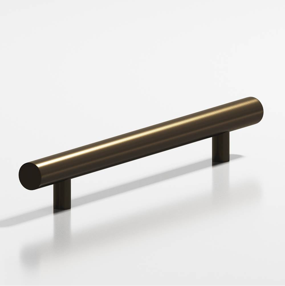Colonial Bronze - 8'' center-to-center, 12'' overall, 0.625'' diameter Round Cabinet Pull, Appliance Pull, Door Pull, Shower Door Pull with straight posts hand finished in Oil Rubbed Bronze - Oil Rubbed Bronze