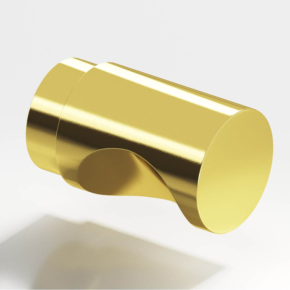 Colonial Bronze - 0.5'' diameter Round Cabinet Knob hand finished in French Gold - French Gold