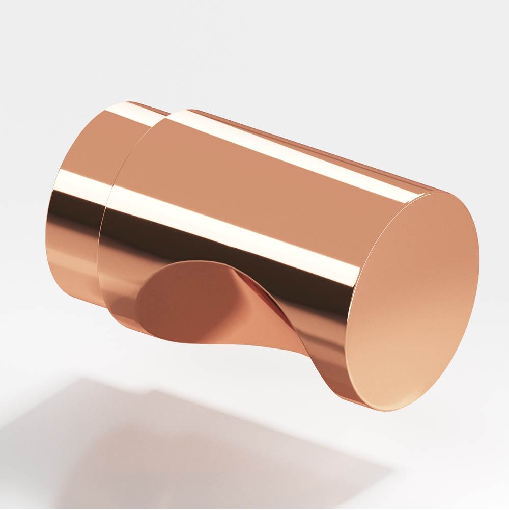 Colonial Bronze - 0.5'' diameter Round Cabinet Knob hand finished in Polished Copper - Polished Copper