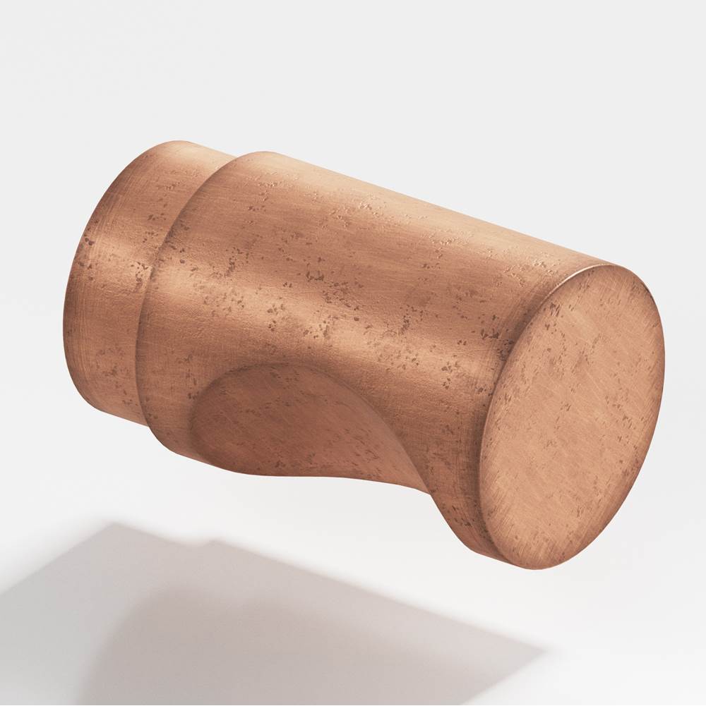 Colonial Bronze - 0.75'' diameter Round Cabinet Knob hand finished in Distressed Antique Copper - Distressed Antique Copper