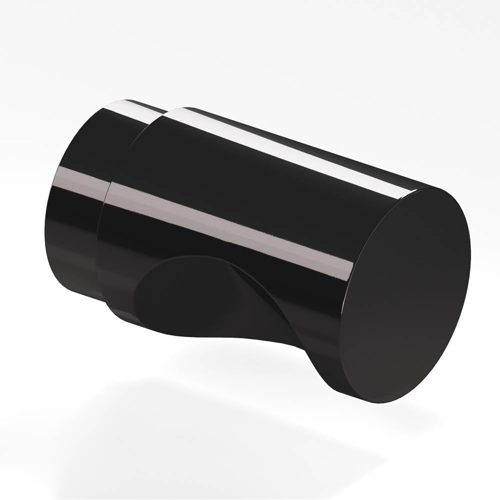 Colonial Bronze - 0.5'' diameter Round Cabinet Knob hand finished in Satin Black - Satin Black