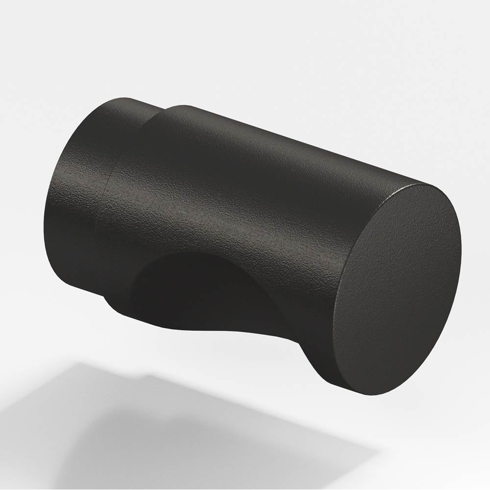 Colonial Bronze - 0.5'' diameter Round Cabinet Knob hand finished in Frost Black - Frost Black