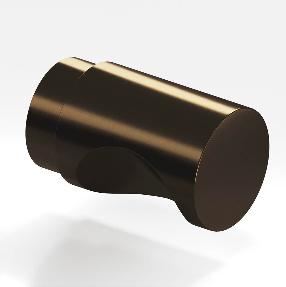 Colonial Bronze - 0.5'' diameter Round Cabinet Knob hand finished in Oil Rubbed Bronze - Oil Rubbed Bronze