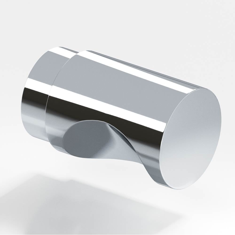 Colonial Bronze - 0.75'' diameter Round Cabinet Knob hand finished in Polished Chrome - Polished Chrome