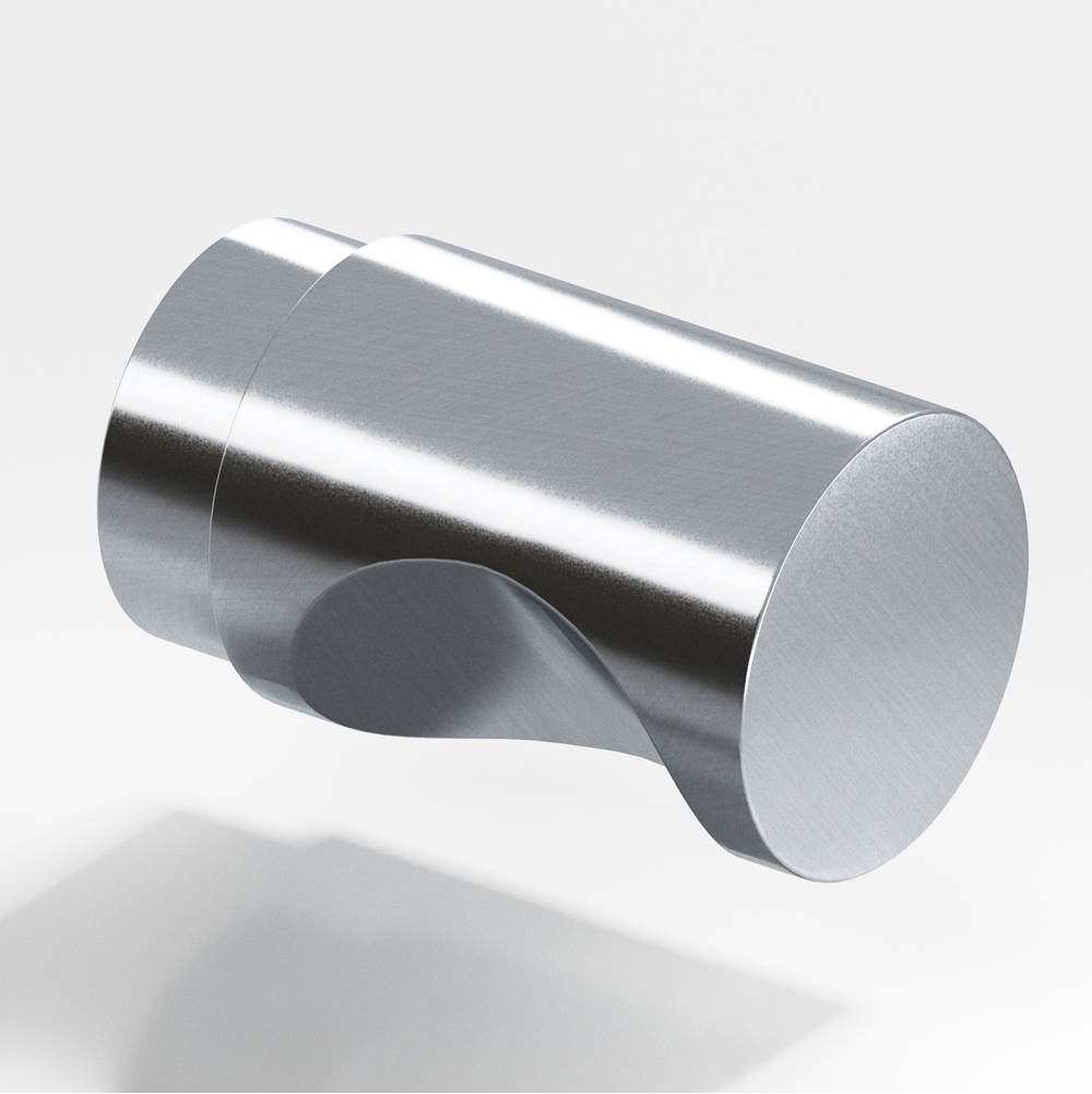 Colonial Bronze - 0.5'' diameter Round Cabinet Knob hand finished in Satin Chrome - Satin Chrome