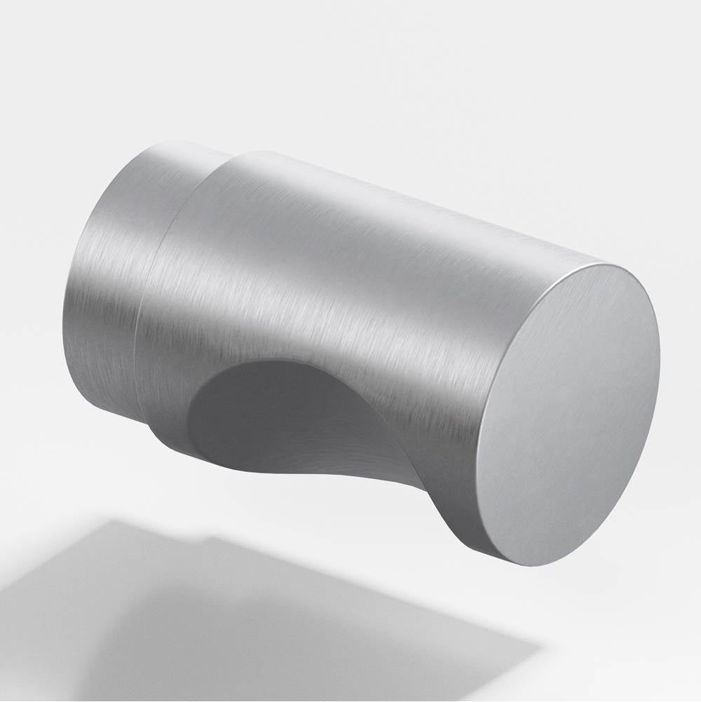 Colonial Bronze - 0.5'' diameter Round Cabinet Knob hand finished in Matte Satin Chrome - Matte Satin Chrome