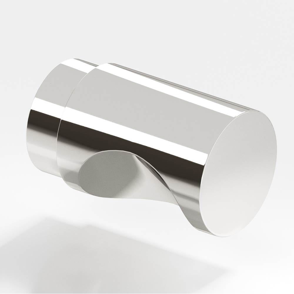 Colonial Bronze - 0.75'' diameter Round Cabinet Knob hand finished in Polished Nickel - Polished Nickel