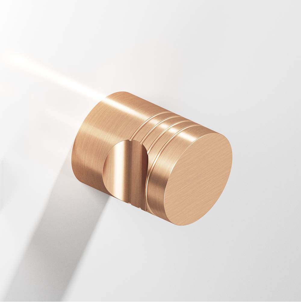 Colonial Bronze - 1'' diameter Round, grooved Cabinet Knob, Back-to-Back Shower Door Knob Kit hand finished in Satin Bronze - Satin Bronze