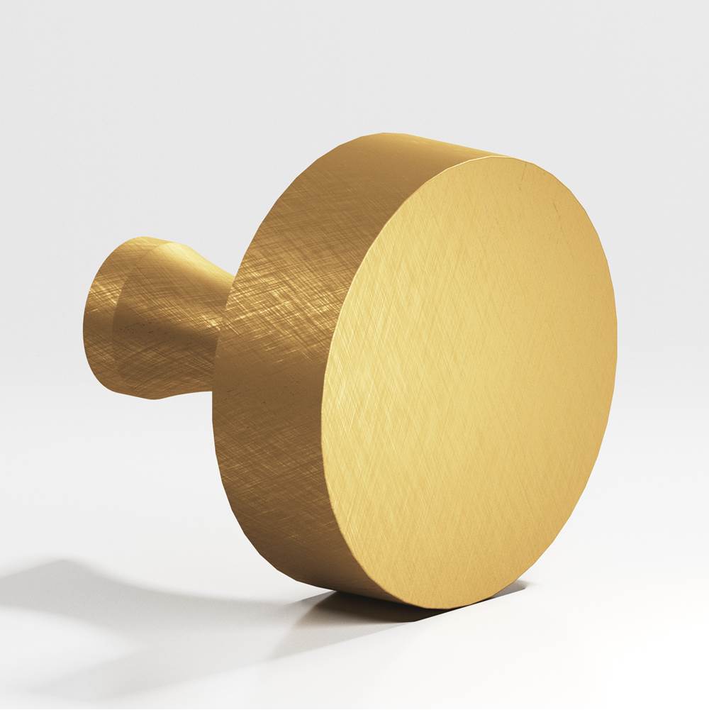 Colonial Bronze - 1.25'' diameter Round Cabinet Knob with flared post hand finished in Weathered Brass - Weathered Brass