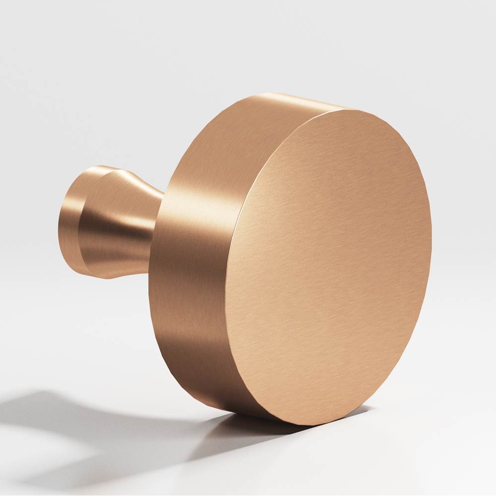 Colonial Bronze - 1.25'' diameter Round Cabinet Knob with flared post hand finished in Satin Bronze - Satin Bronze