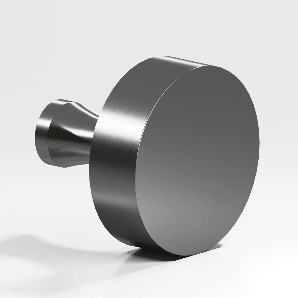 Colonial Bronze - 1'' diameter Round Cabinet Knob with flared post hand finished in Graphite - Graphite