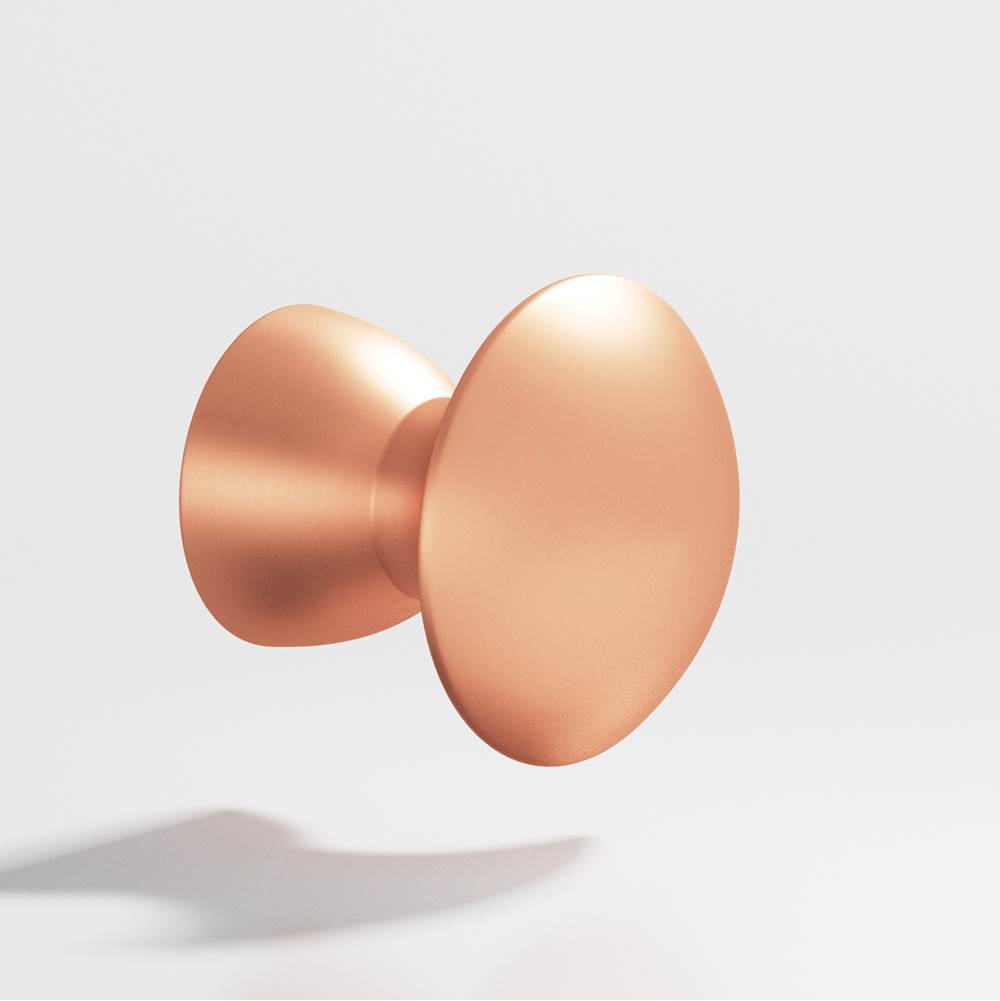Colonial Bronze - 0.75'' diameter Round Cabinet Knob hand finished in Matte Satin Copper - Matte Satin Copper
