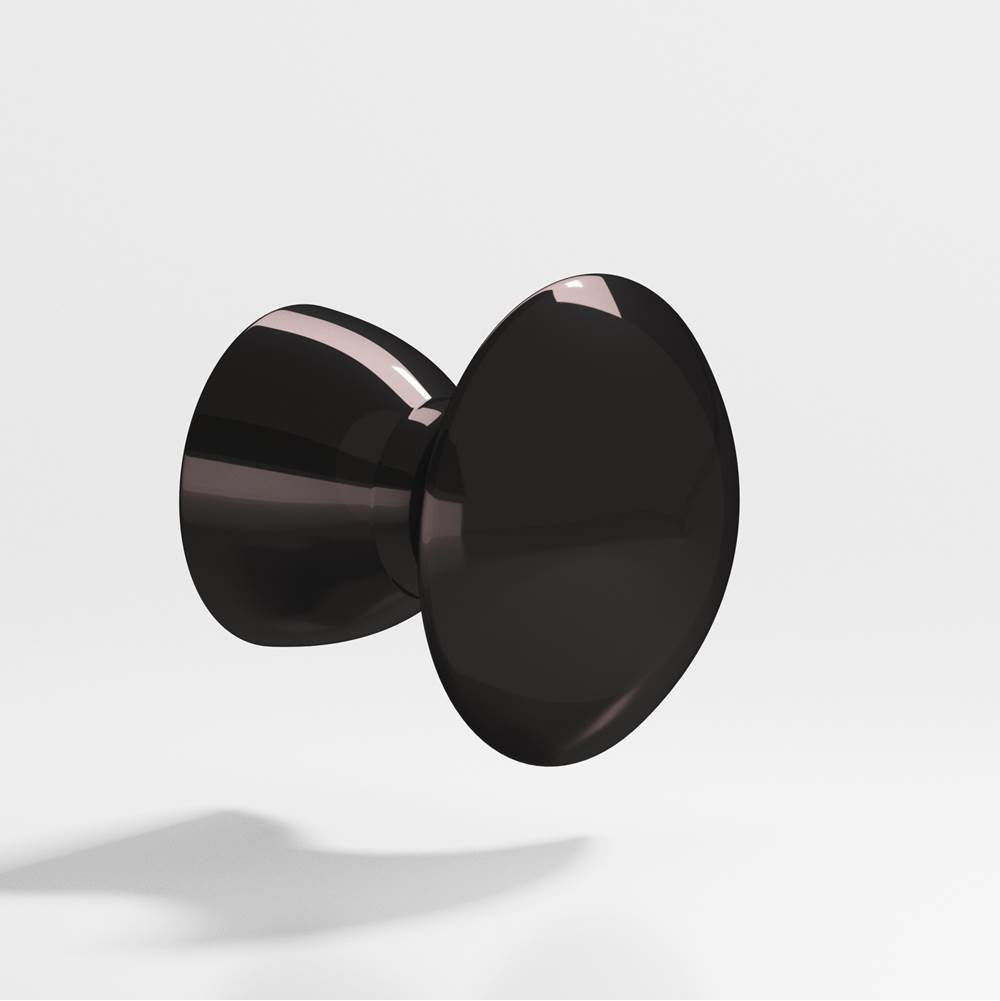 Colonial Bronze - 0.75'' diameter Round Cabinet Knob hand finished in Satin Black - Satin Black