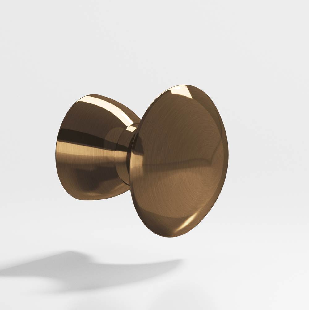 Colonial Bronze - 1.25'' diameter Round Cabinet Knob, Back-to-Back Shower Door Knob Kit hand finished in Light Statuary Bronze - Light Statuary Bronze
