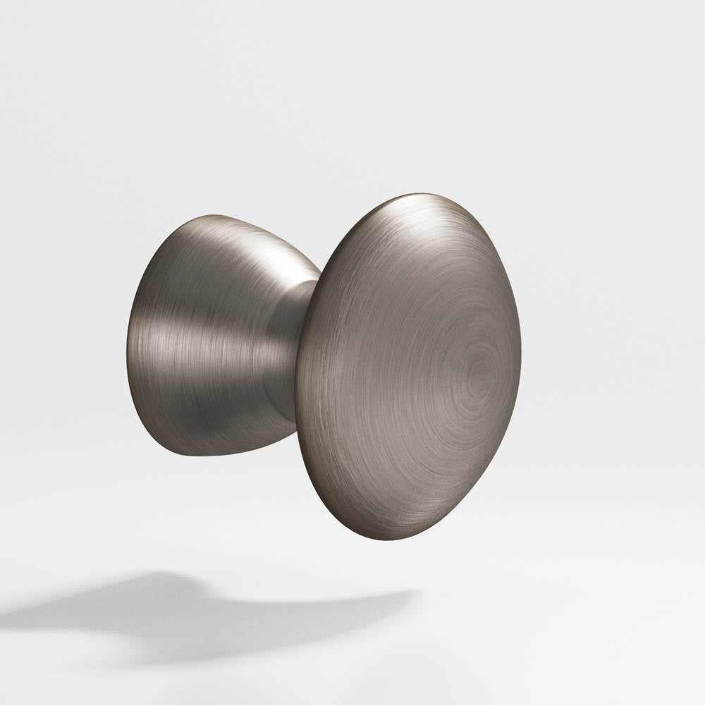 Colonial Bronze - 1.25'' diameter Round Cabinet Knob, Back-to-Back Shower Door Knob Kit hand finished in Pewter - Pewter