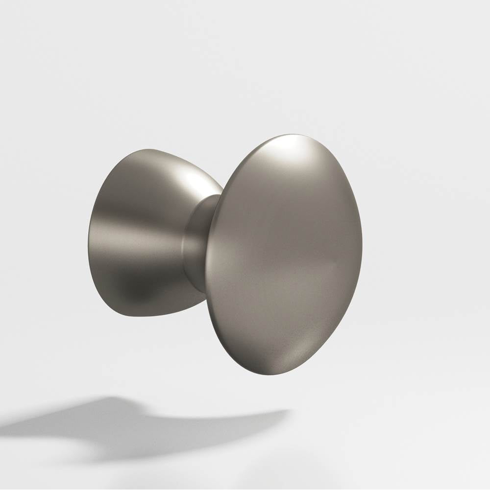 Colonial Bronze - 1.25'' diameter Round Cabinet Knob, Back-to-Back Shower Door Knob Kit hand finished in Matte Pewter - Matte Pewter