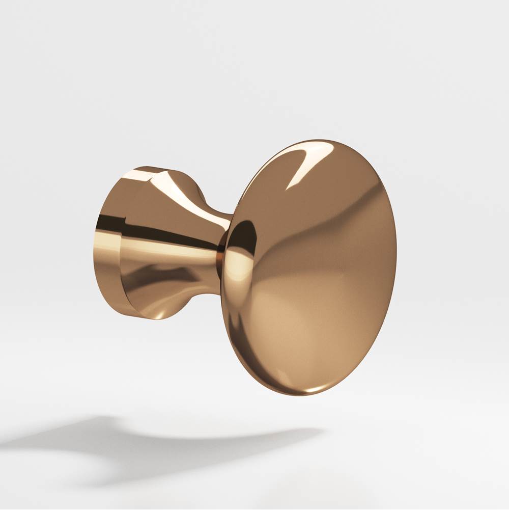 Colonial Bronze - 1.125'' diameter Round Cabinet Knob hand finished in Polished Bronze - Polished Bronze