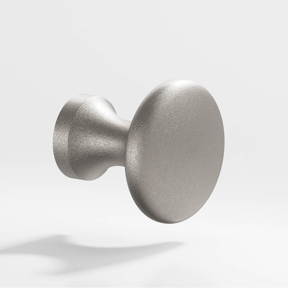 Colonial Bronze - 1.125'' diameter Round Cabinet Knob hand finished in Frost Nickel - Frost Nickel