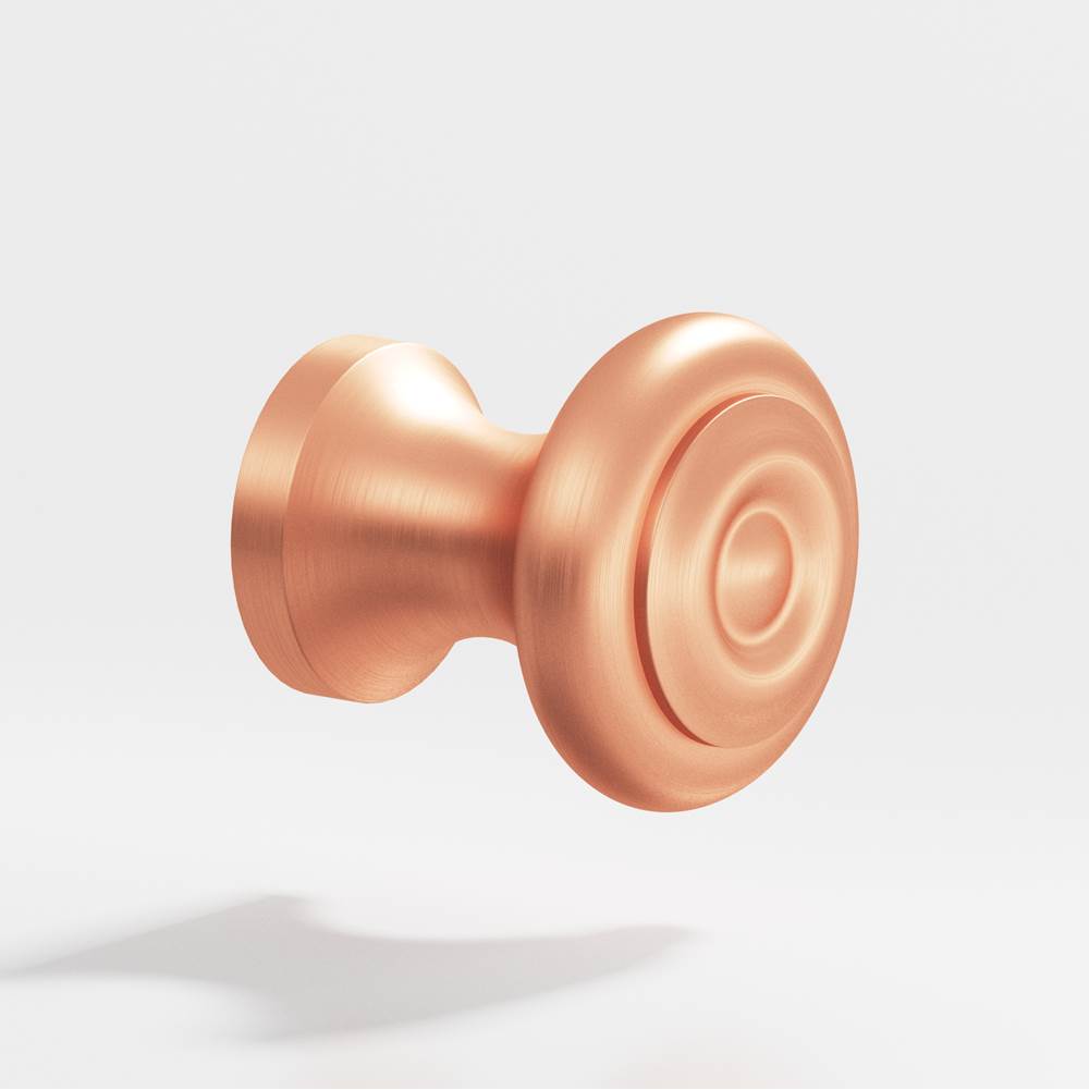 Colonial Bronze - 0.875'' diameter Round Cabinet Knob hand finished in Matte Satin Copper - Matte Satin Copper