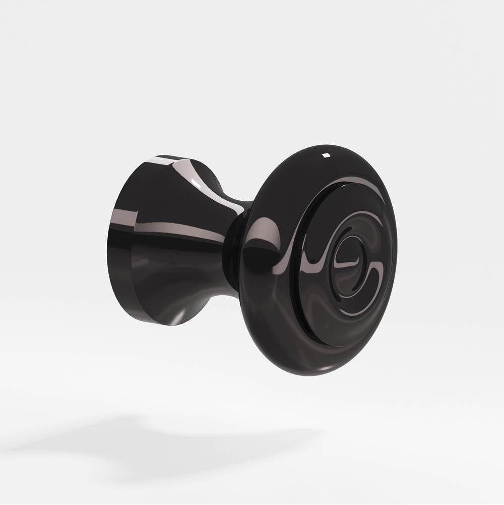 Colonial Bronze - 0.625'' diameter Round Cabinet Knob hand finished in Satin Black - Satin Black