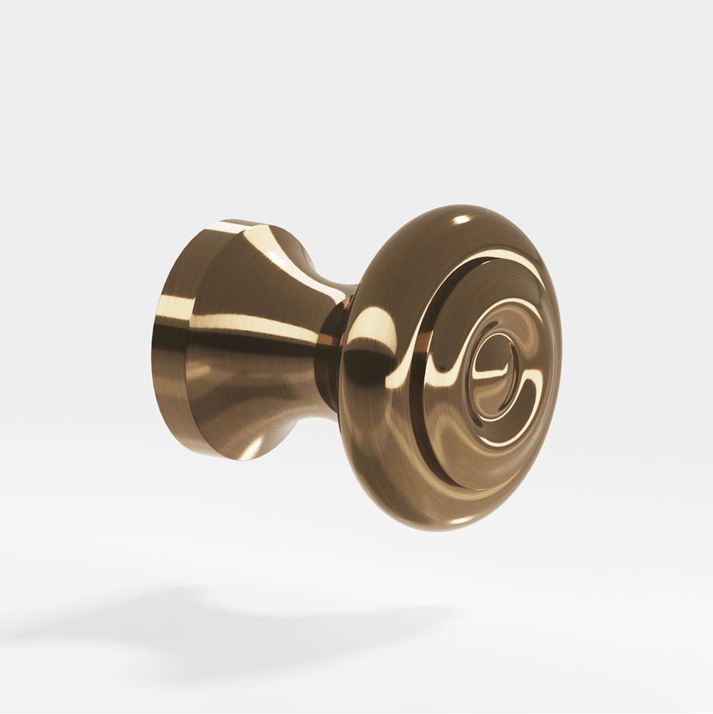 Colonial Bronze - 0.875'' diameter Round Cabinet Knob hand finished in Light Statuary Bronze - Light Statuary Bronze