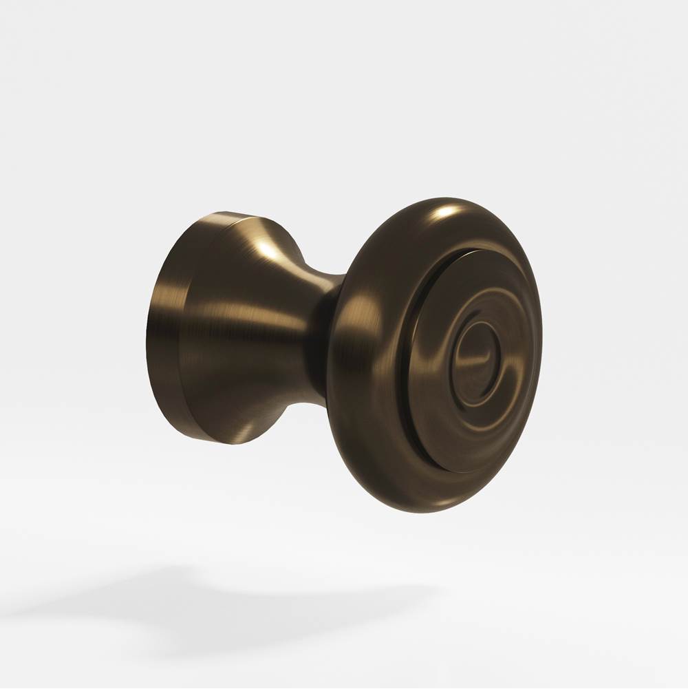 Colonial Bronze - 0.875'' diameter Round Cabinet Knob hand finished in Oil Rubbed Bronze - Oil Rubbed Bronze