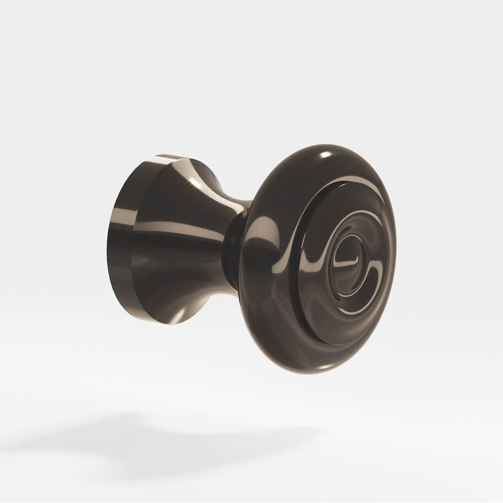 Colonial Bronze - 0.625'' diameter Round Cabinet Knob hand finished in Dark Statuary Bronze - Dark Statuary Bronze