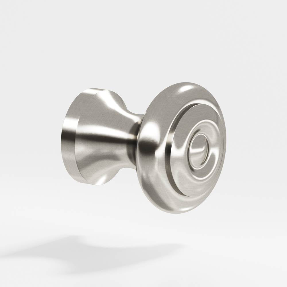 Colonial Bronze - 0.875'' diameter Round Cabinet Knob hand finished in Satin Nickel - Satin Nickel