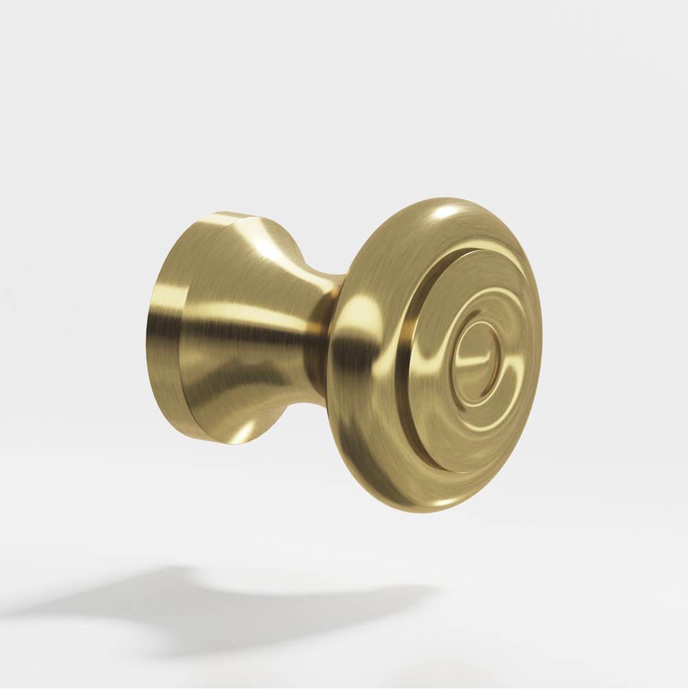 Colonial Bronze - 0.625'' diameter Round Cabinet Knob hand finished in Antique Brass - Antique Brass