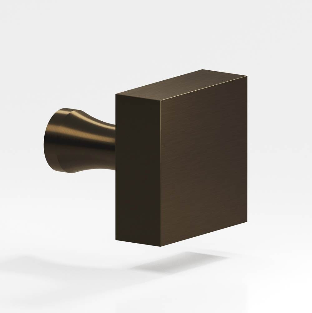 Colonial Bronze - 1.5'' Square Cabinet Knob with flared post hand finished in Oil Rubbed Bronze - Oil Rubbed Bronze