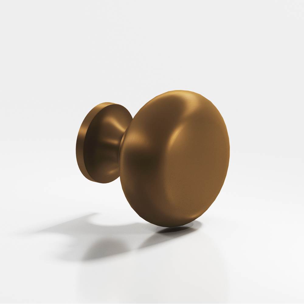 Colonial Bronze - 1.125'' diameter Round Cabinet Knob, Back-to-Back Shower Door Knob Kit hand finished in Matte Light Statuary Bronze - Matte Light Statuary Bronze