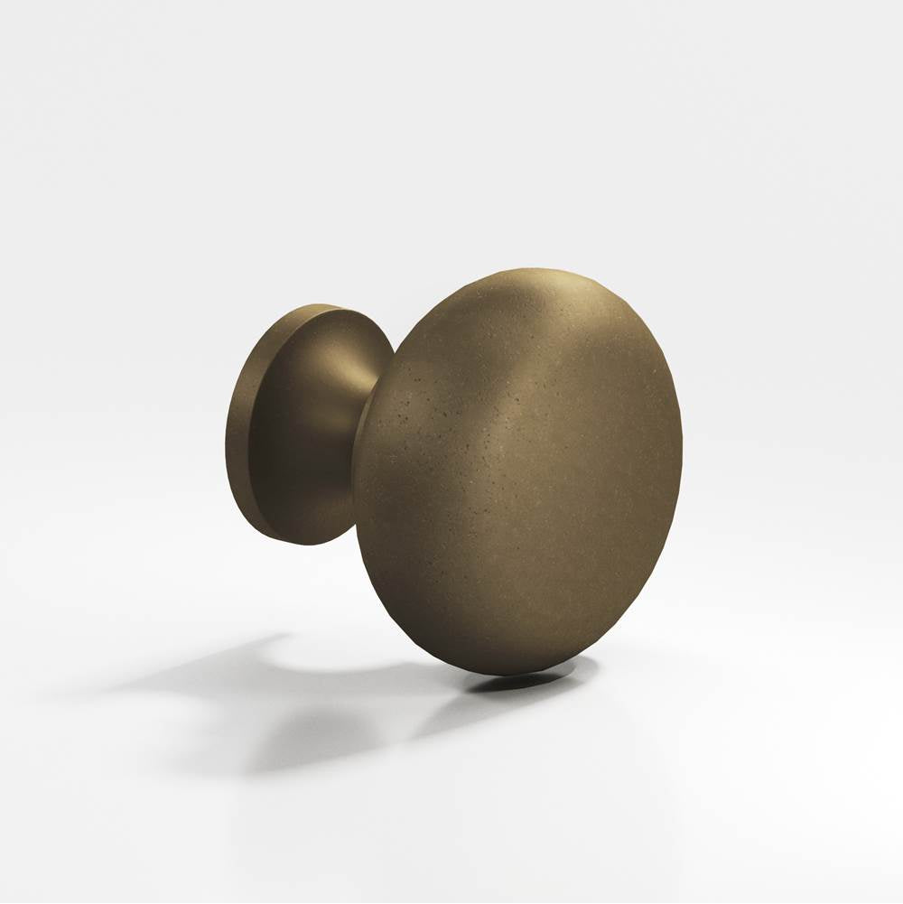 Colonial Bronze - 1.125'' diameter Round Cabinet Knob, Back-to-Back Shower Door Knob Kit hand finished in Distressed Oil Rubbed Bronze - Distressed Oil Rubbed Bronze