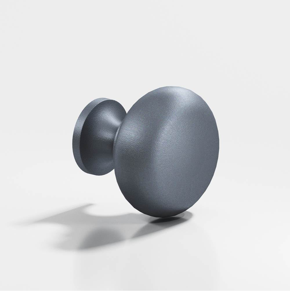 Colonial Bronze - 1'' diameter Round Cabinet Knob hand finished in Frost Chrome - Frost Chrome