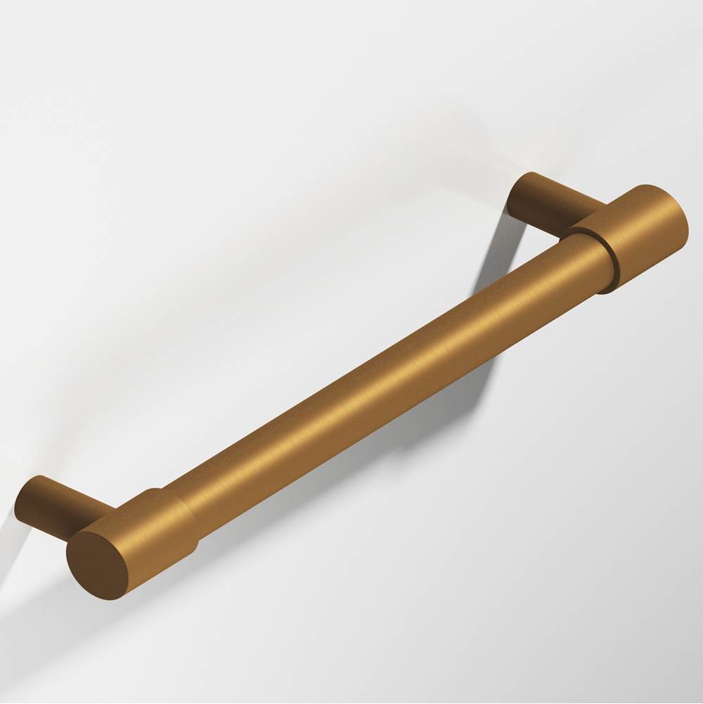 Colonial Bronze - 10'' center-to-center, 11'' overall, 0.625'' diameter Round Appliance Pull, Door Pull, Shower Door Pull with turned-down bar and straight posts hand finished in Matte Light Statuary Bronze and Matte Light Statuary Bronze - Matte Light Statuary Bronze,Matte Light Statuary Bronze