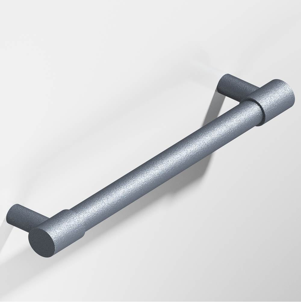 Colonial Bronze - 8'' center-to-center, 9'' overall, 0.625'' diameter Round Appliance Pull, Door Pull, Shower Door Pull with turned-down bar and straight posts hand finished in Frost Chrome and Frost Chrome - Frost Chrome,Frost Chrome