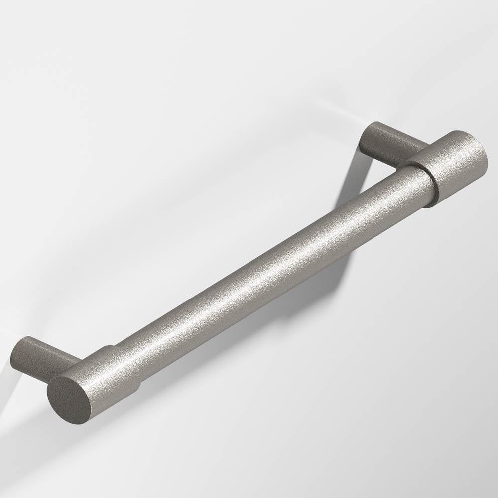 Colonial Bronze - 12'' center-to-center, 14'' overall, 0.875'' diameter Round Appliance Pull, Door Pull, Shower Door Pull with turned-down bar and straight posts hand finished in Frost Nickel and Frost Nickel - Frost Nickel,Frost Nickel