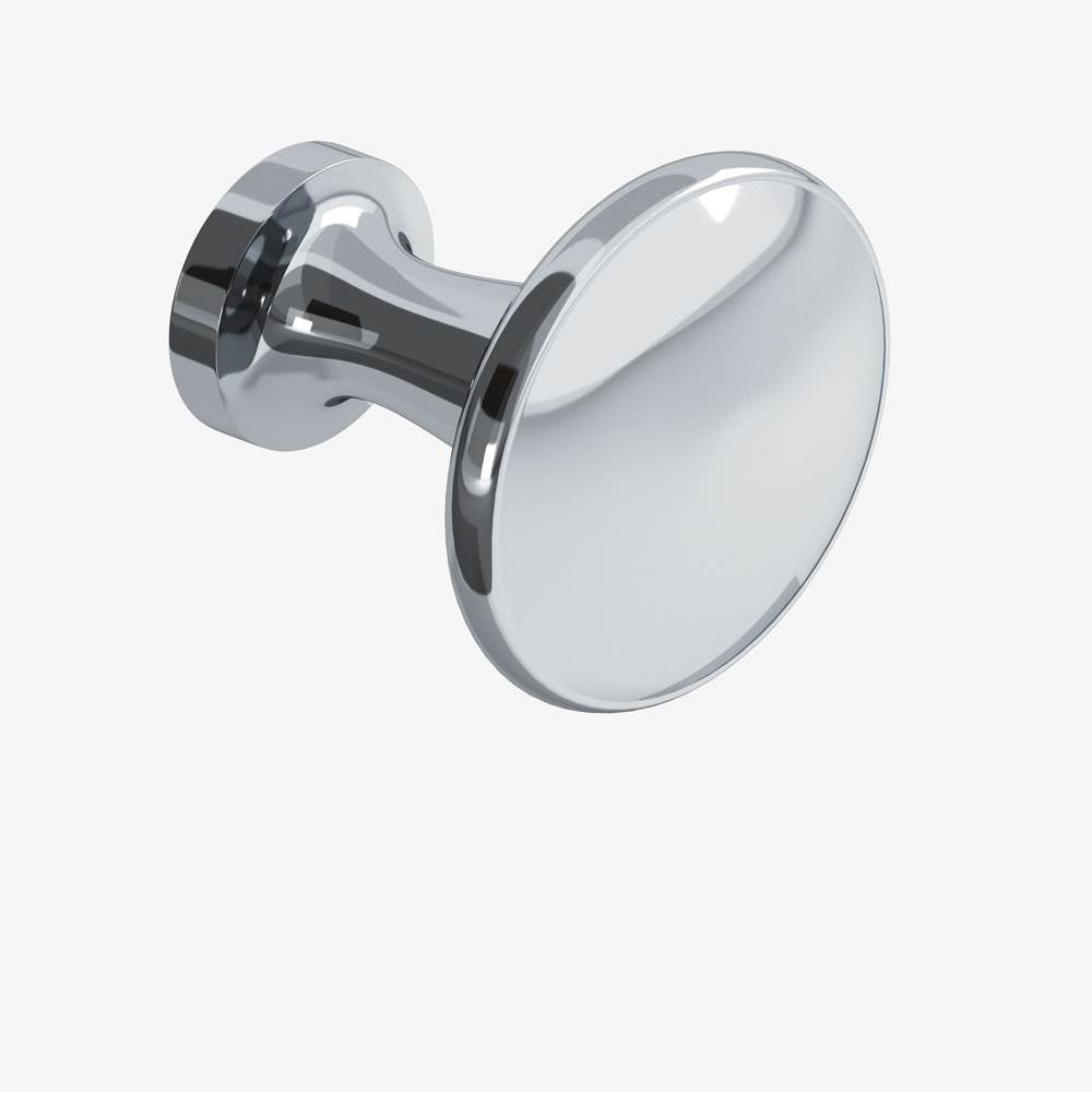 Colonial Bronze - 1.375'' diameter Round Cabinet Knob, Back-to-Back Shower Door Knob Kit hand finished in Polished Chrome - Polished Chrome