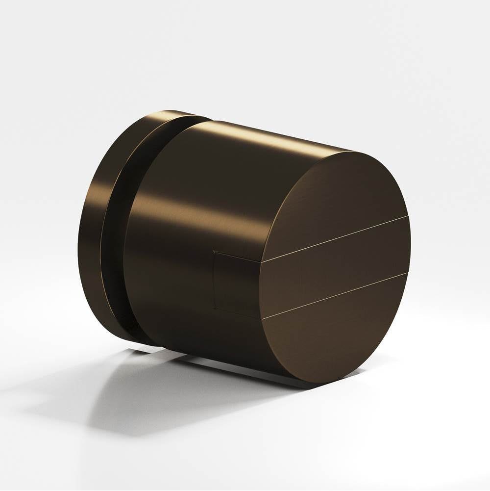 Colonial Bronze - 1'' diameter Round, grooved and striped Cabinet Knob hand finished in Oil Rubbed Bronze and Oil Rubbed Bronze - Oil Rubbed Bronze,Oil Rubbed Bronze
