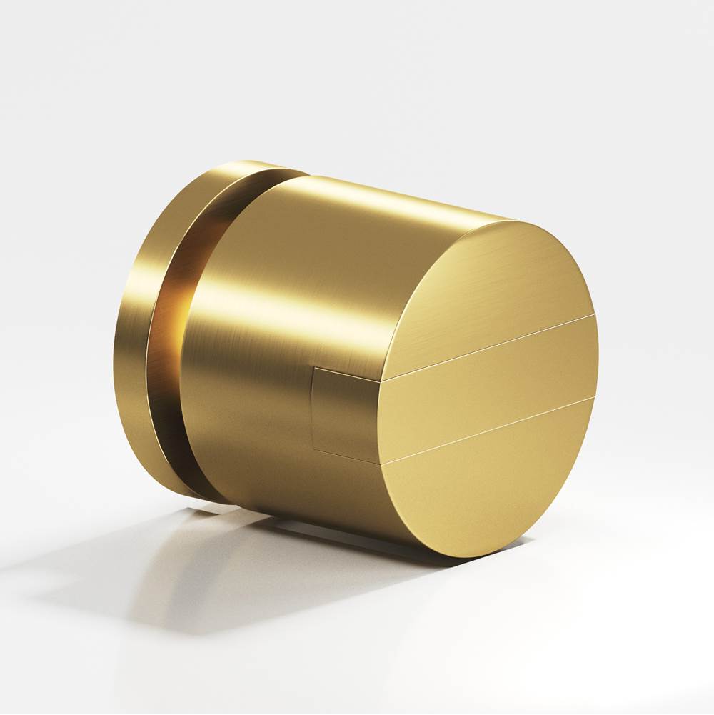 Colonial Bronze - 1'' diameter Round, grooved and striped Cabinet Knob hand finished in Matte Satin Black and Polished Copper - Matte Satin Black,Polished Copper